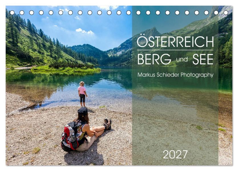 Österreich Berg und See (Tischkalender 2027 DIN A5 quer) CALVENDO Monatskalender