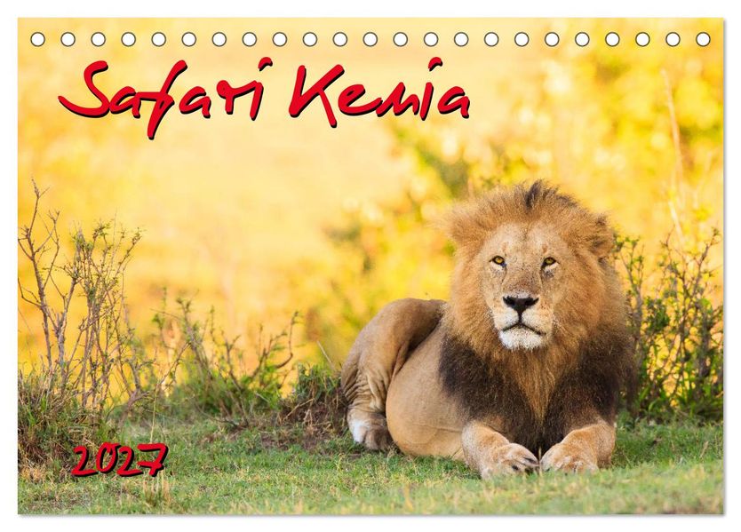 Safari Kenia (Tischkalender 2027 DIN A5 quer) CALVENDO Monatskalender