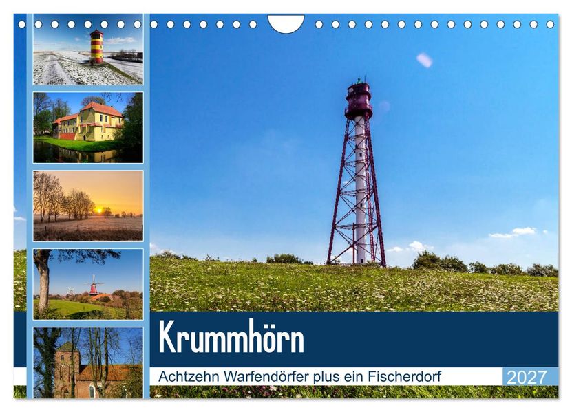 KRUMMHÖRN Achtzehn Warfendörfer plus ein Fischerdorf (Wandkalender 2027 DIN A4 quer) CALVENDO Monatskalender