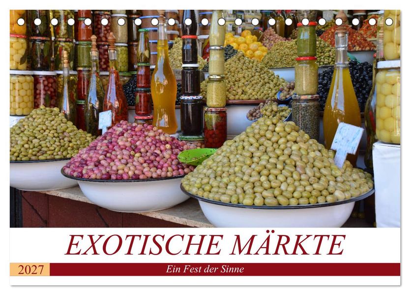 Exotische Märkte (Tischkalender 2027 DIN A5 quer) CALVENDO Monatskalender
