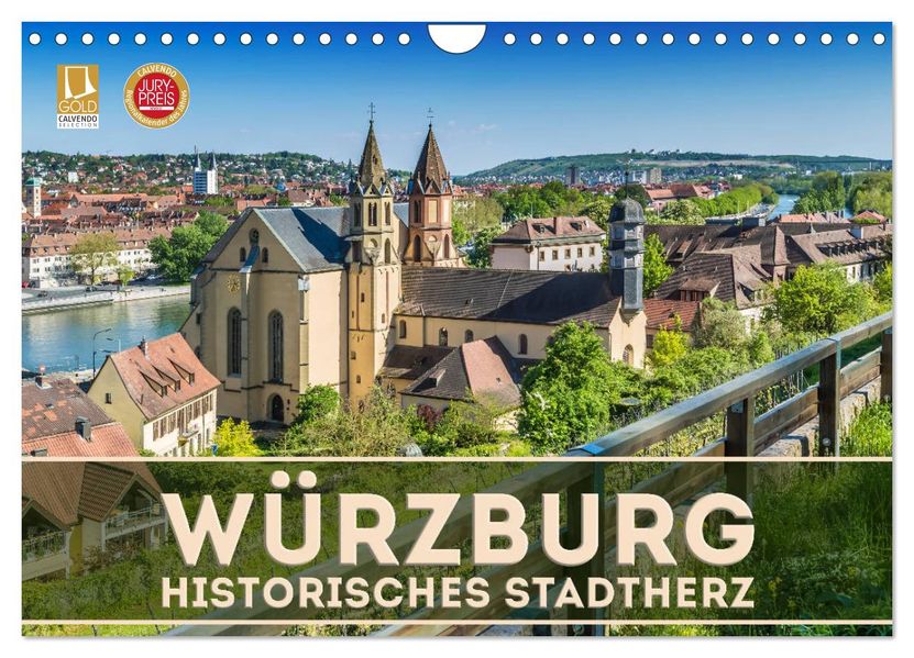 WÜRZBURG Historisches Stadtherz (Wandkalender 2027 DIN A4 quer) CALVENDO Monatskalender