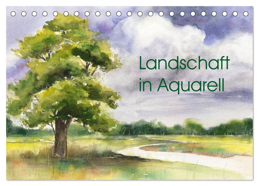 Landschaft in Aquarell (Tischkalender 2027 DIN A5 quer) CALVENDO Monatskalender