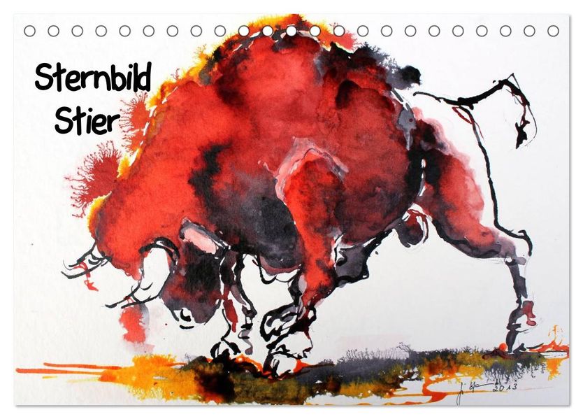 Sternbild Stier (Tischkalender 2027 DIN A5 quer) CALVENDO Monatskalender