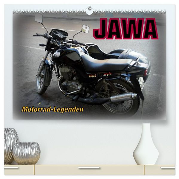 Motorrad-Legenden: JAWA (hochwertiger Premium Wandkalender 2027 DIN A2 quer) Kunstdruck in Hochglanz