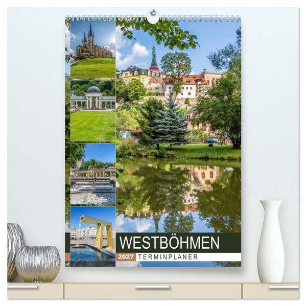 WESTBÖHMEN Terminplaner (hochwertiger Premium Wandkalender 2027 DIN A2 hoch) Kunstdruck in Hochglanz
