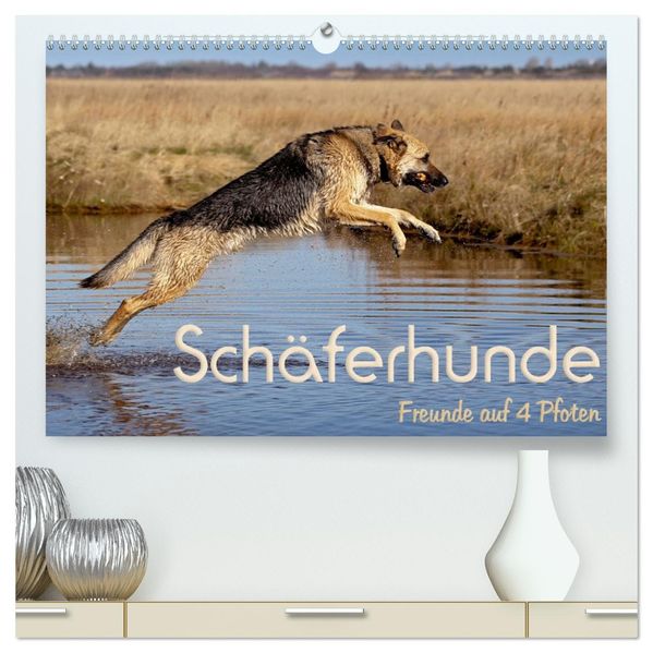 Schäferhunde - Freunde auf 4 Pfoten (hochwertiger Premium Wandkalender 2027 DIN A2 quer) Kunstdruck in Hochglanz