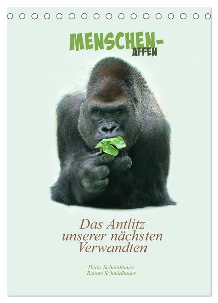 Menschenaffen - Das Antlitz unserer nächsten Verwandten (Tischkalender 2027 DIN A5 hoch) CALVENDO Monatskalender