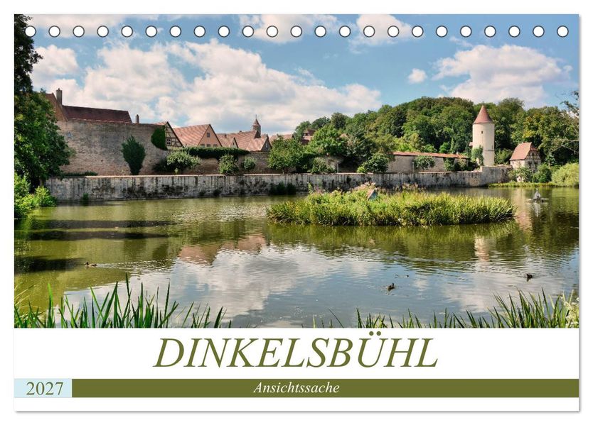 Dinkelsbühl - Ansichtssache (Tischkalender 2027 DIN A5 quer) CALVENDO Monatskalender