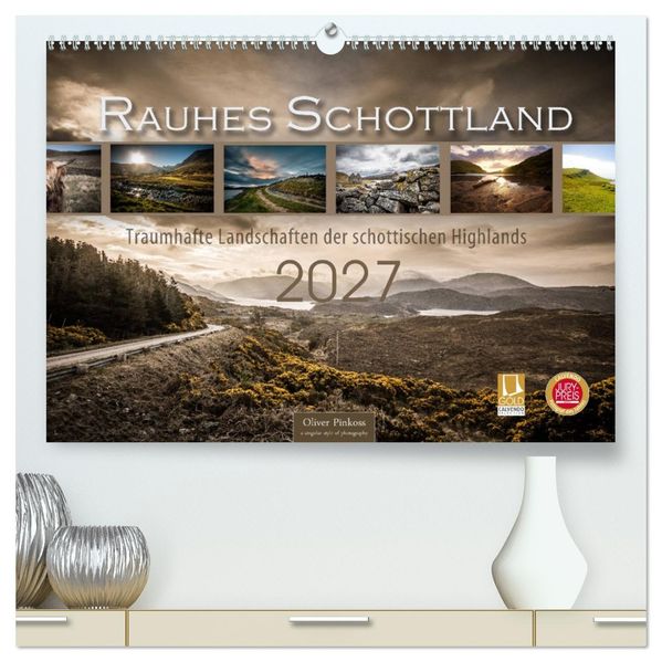 Rauhes Schottland (hochwertiger Premium Wandkalender 2027 DIN A2 quer) Kunstdruck in Hochglanz