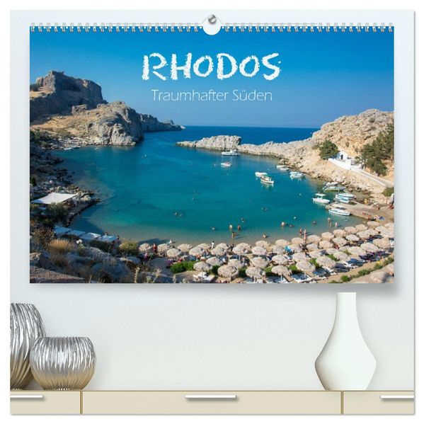 Rhodos - Traumhafter Süden (hochwertiger Premium Wandkalender 2027 DIN A2 quer) Kunstdruck in Hochglanz
