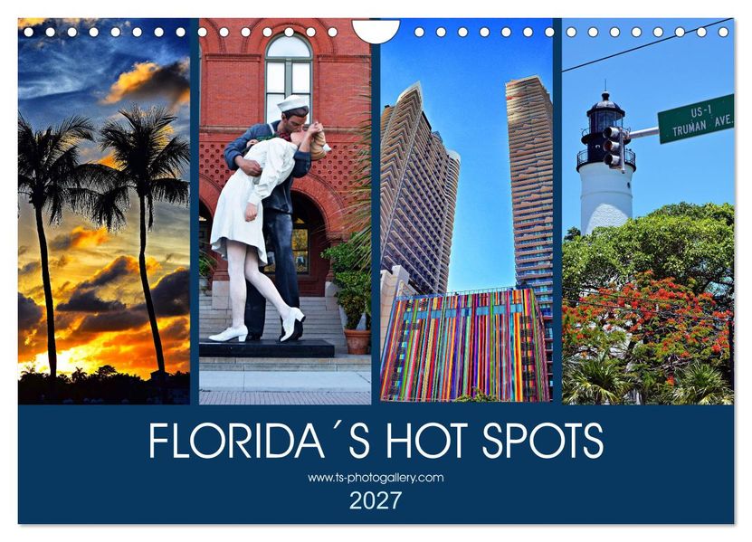 Florida Spots II (Wandkalender 2027 DIN A4 quer) CALVENDO Monatskalender