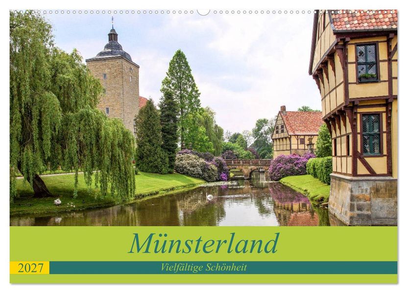 Münsterland - Vielfältige Schönheit (Wandkalender 2027 DIN A2 quer) CALVENDO Monatskalender