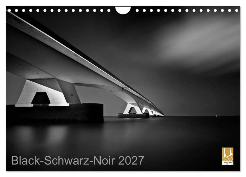 Black-Schwarz-Noir 2027 (Wandkalender 2027 DIN A4 quer) CALVENDO Monatskalender