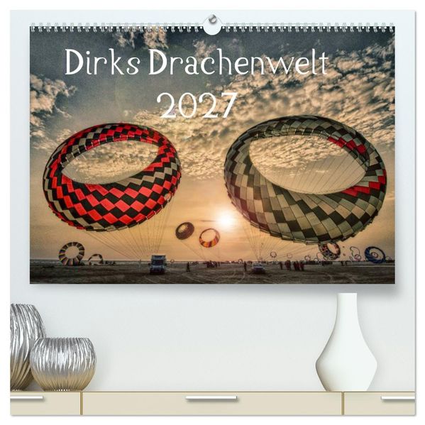 Dirks Drachenwelt (hochwertiger Premium Wandkalender 2027 DIN A2 quer) Kunstdruck in Hochglanz