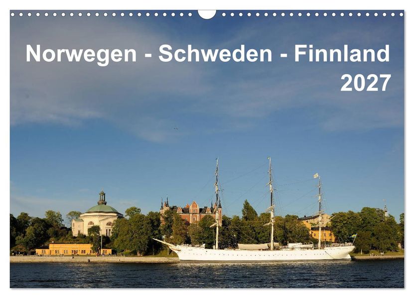 Norwegen - Schweden - Finnland (Wandkalender 2027 DIN A3 quer) CALVENDO Monatskalender