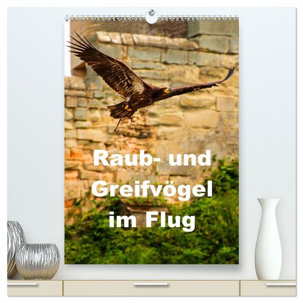 Raub- und Greifvögel im Flug (hochwertiger Premium Wandkalender 2027 DIN A2 hoch) Kunstdruck in Hochglanz