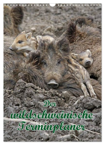 Der wildschweinische Terminplaner (Wandkalender 2027 DIN A3 hoch) CALVENDO Monatskalender