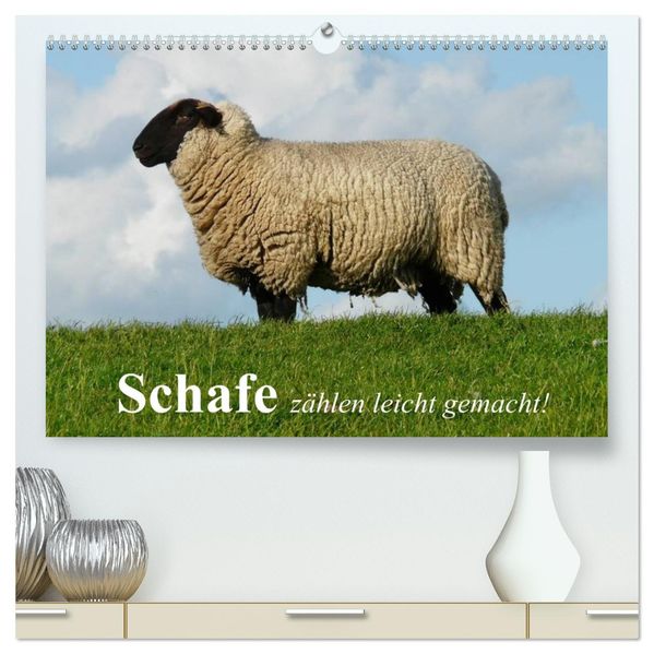 Schafe zählen leicht gemacht! (hochwertiger Premium Wandkalender 2027 DIN A2 quer) Kunstdruck in Hochglanz