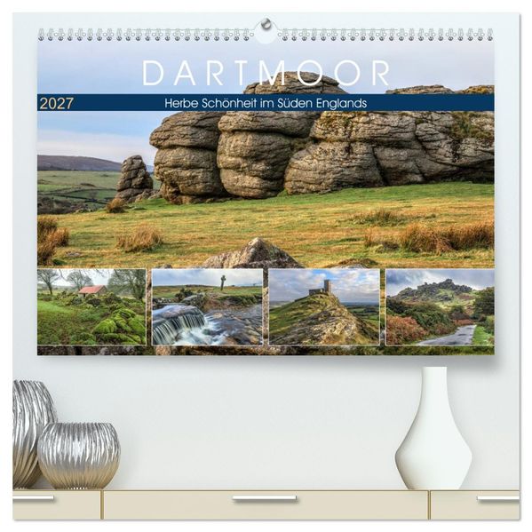 Dartmoor herbe Schönheit im Süden Englands (hochwertiger Premium Wandkalender 2027 DIN A2 quer) Kunstdruck in Hochglanz