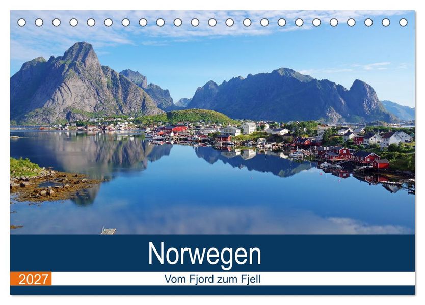 Norwegen 2027 - vom Fjord zum Fjell (Tischkalender 2027 DIN A5 quer) CALVENDO Monatskalender