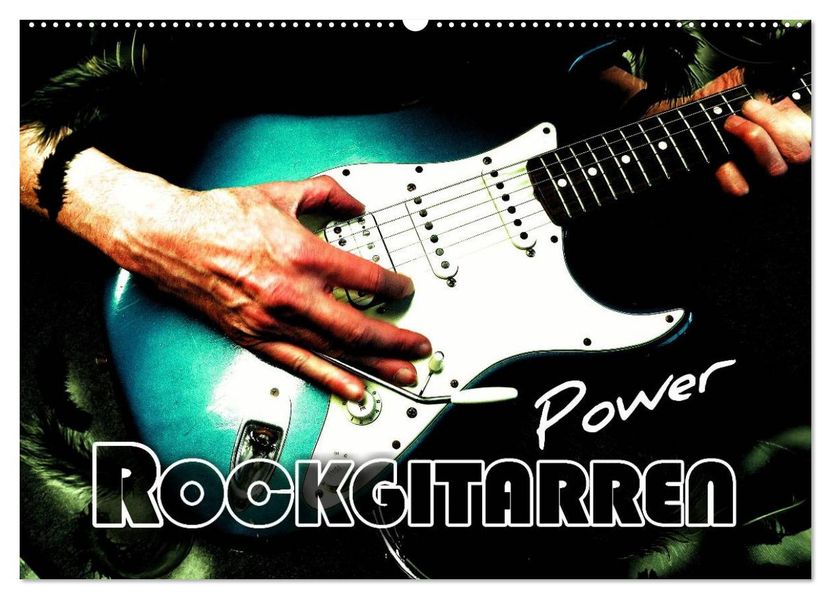 Rockgitarren Power (Wandkalender 2027 DIN A2 quer) CALVENDO Monatskalender