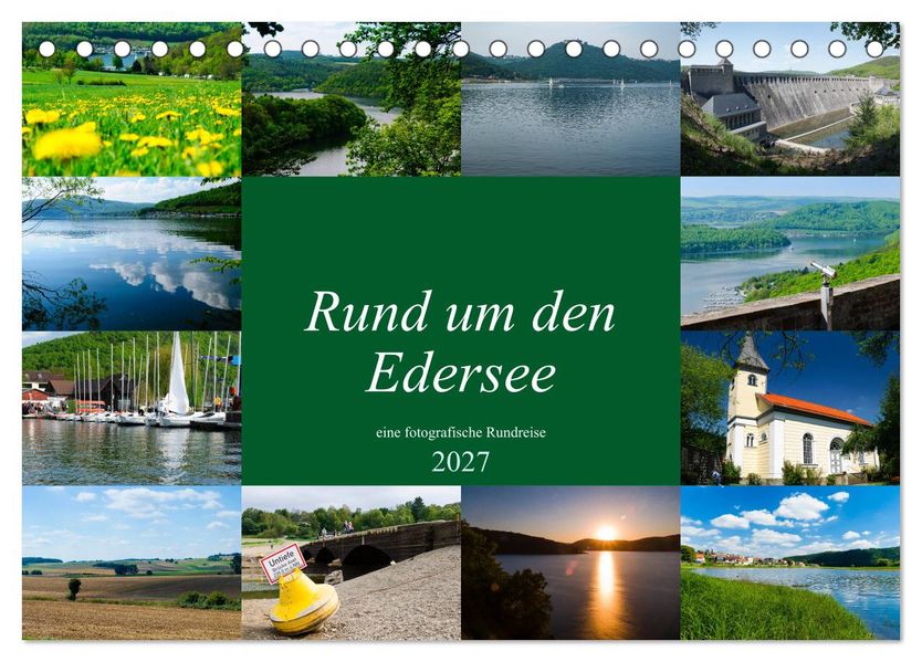 Rund um den Edersee (Tischkalender 2027 DIN A5 quer) CALVENDO Monatskalender
