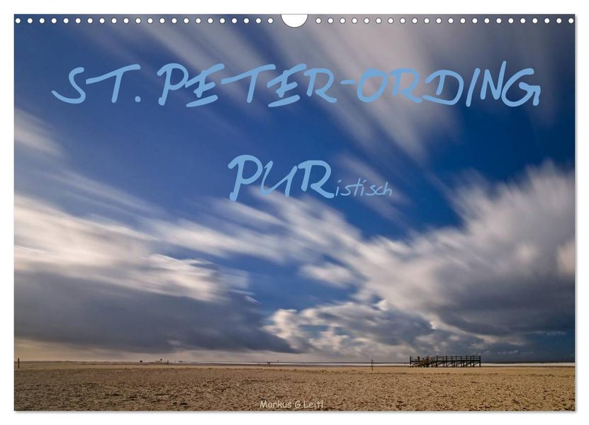 ST. PETER-ORDING PURistisch (Wandkalender 2027 DIN A3 quer) CALVENDO Monatskalender