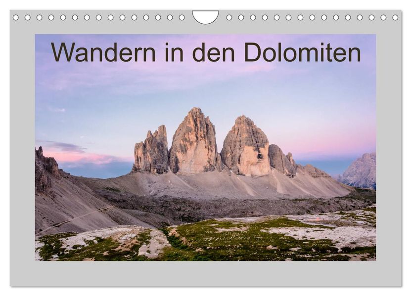 Wandern in den Dolomiten (Wandkalender 2027 DIN A4 quer) CALVENDO Monatskalender