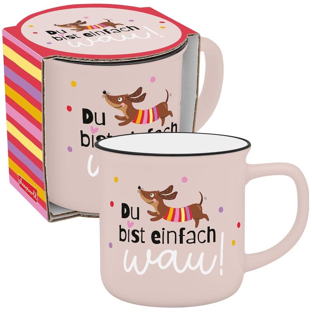 Becher Dackel 'Du bist einfach wau!
