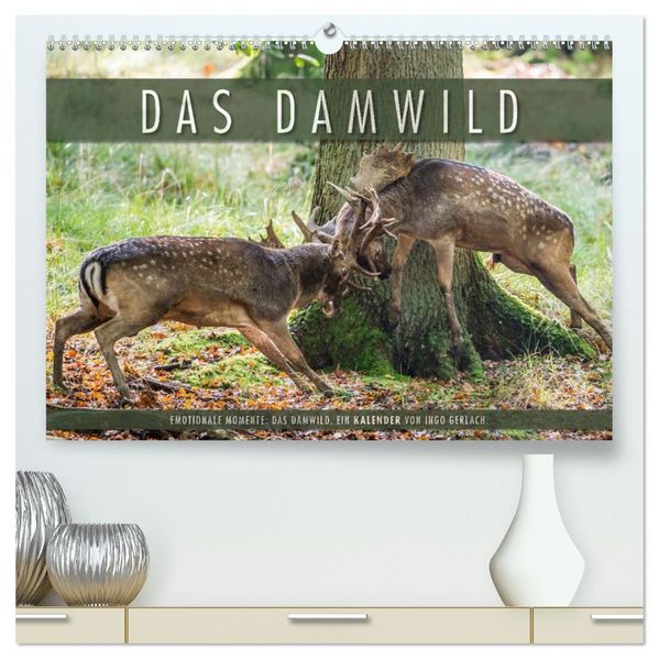 Emotionale Momente: Das Damwild. (hochwertiger Premium Wandkalender 2027 DIN A2 quer) Kunstdruck in Hochglanz