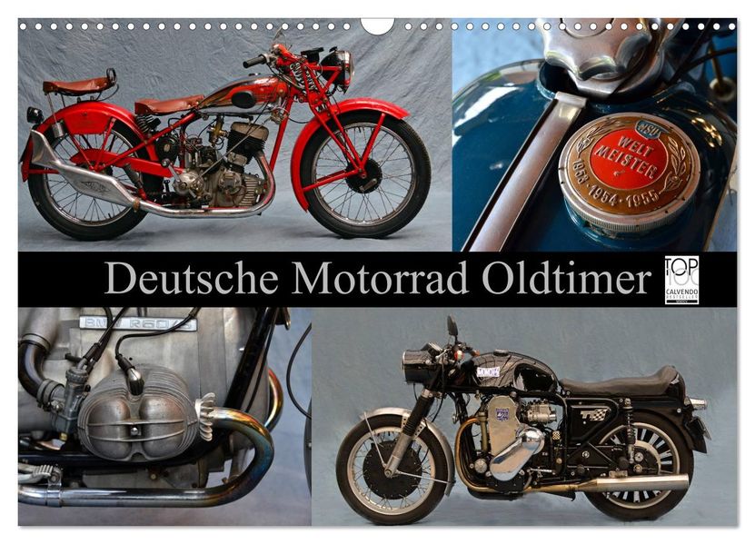 Deutsche Motorrad Oldtimer (Wandkalender 2027 DIN A3 quer) CALVENDO Monatskalender