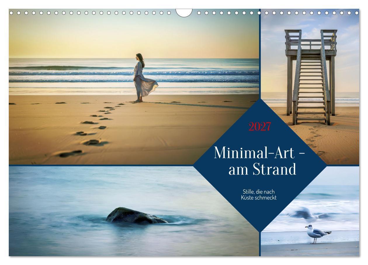 Minimal-Art - am Strand (Wandkalender 2027 DIN A3 quer) CALVENDO Monatskalender
