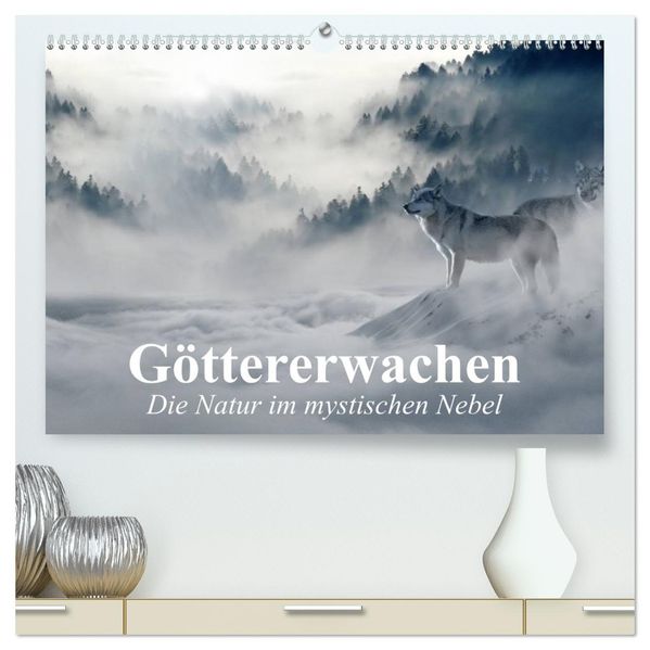 Göttererwachen. Die Natur im mystischen Nebel (hochwertiger Premium Wandkalender 2027 DIN A2 quer) Kunstdruck in Hochglanz