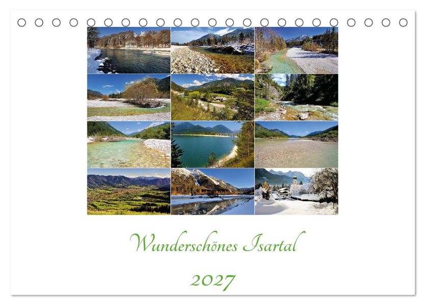 Wunderschönes Isartal 2027 (Tischkalender 2027 DIN A5 quer) CALVENDO Monatskalender