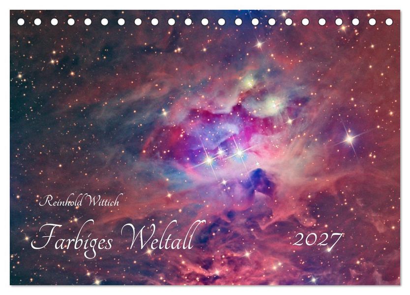 Farbiges Weltall (Tischkalender 2027 DIN A5 quer) CALVENDO Monatskalender