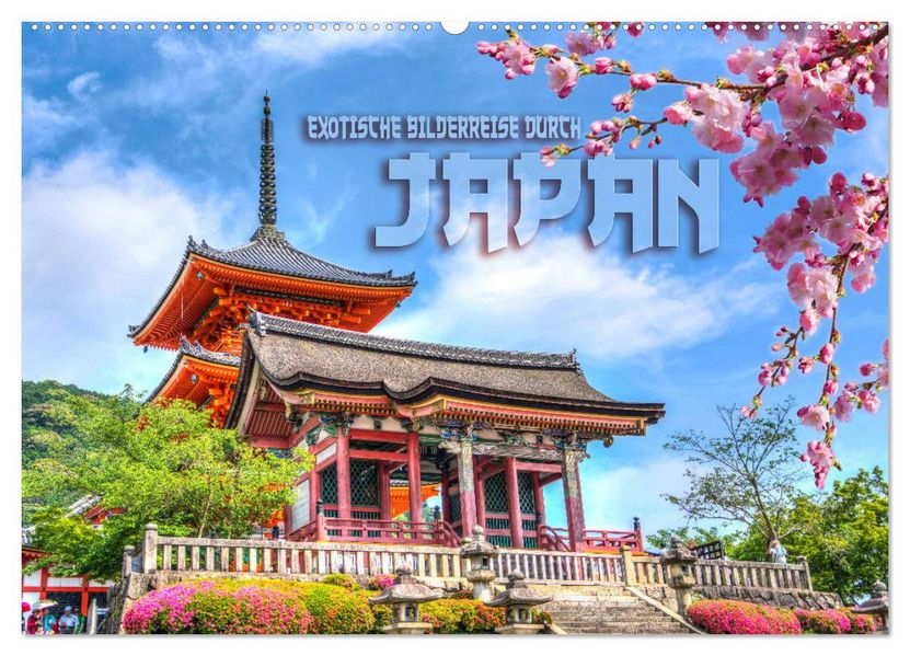 Exotische Bilderreise durch Japan (Wandkalender 2027 DIN A2 quer) CALVENDO Monatskalender