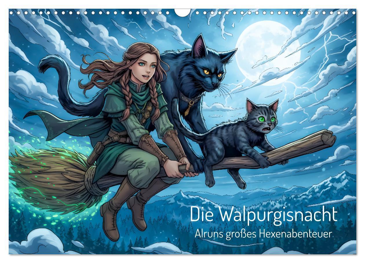 Die Walpurgisnacht - Alruns großes Hexenabenteuer (Wandkalender 2027 DIN A3 quer) CALVENDO Monatskalender