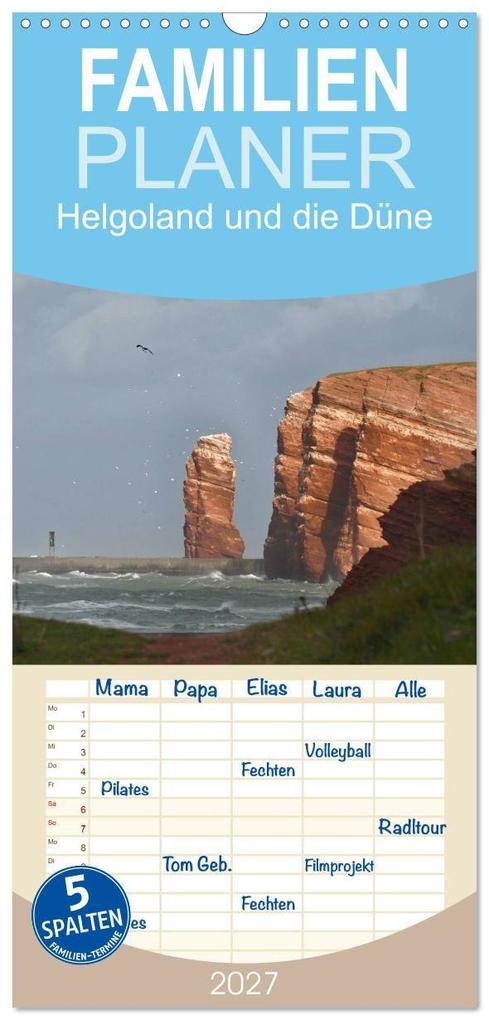 Familienplaner 2027 - Helgoland und die Düne mit 5 Spalten (Wandkalender 21 x 45 cm) CALVENDO
