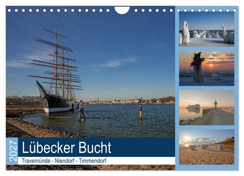 Lübecker Bucht - Travemünde - Niendorf - Timmendorf (Wandkalender 2027 DIN A4 quer) CALVENDO Monatskalender