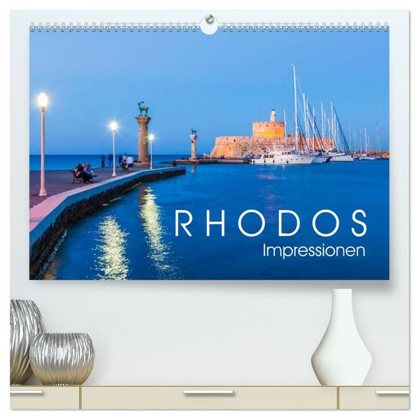 RHODOS Impressionen (hochwertiger Premium Wandkalender 2027 DIN A2 quer) Kunstdruck in Hochglanz