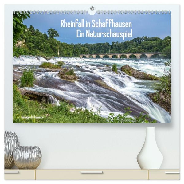 Rheinfall in Schaffhausen - Ein Naturschauspiel (hochwertiger Premium Wandkalender 2027 DIN A2 quer) Kunstdruck in Hochglanz