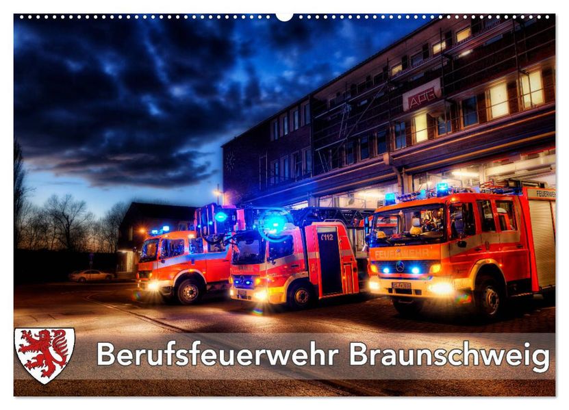 Berufsfeuerwehr Braunschweig (Wandkalender 2027 DIN A2 quer) CALVENDO Monatskalender