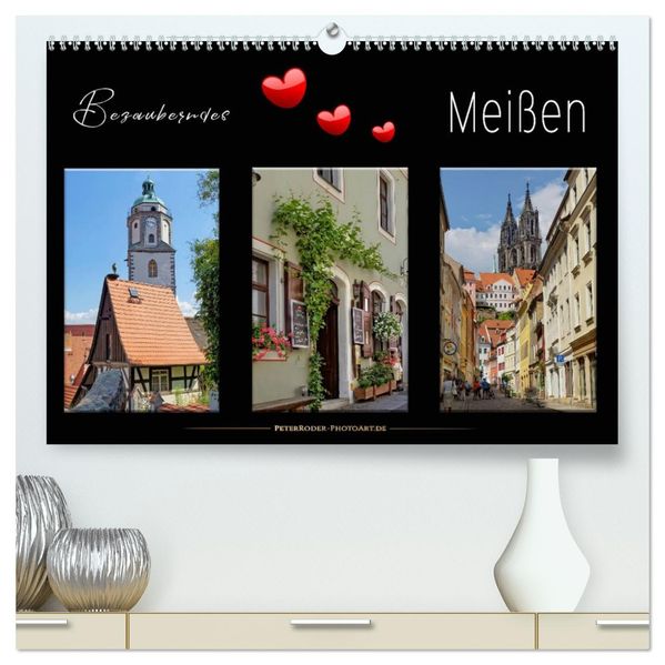 Bezauberndes Meißen (hochwertiger Premium Wandkalender 2027 DIN A2 quer) Kunstdruck in Hochglanz