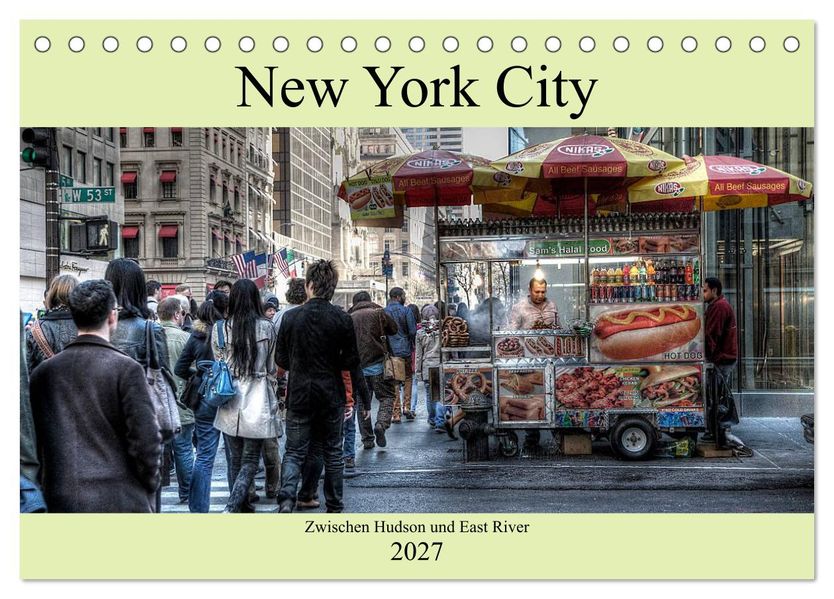 New York City - Zwischen Hudson und East River (Tischkalender 2027 DIN A5 quer) CALVENDO Monatskalender