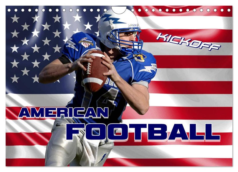 American Football - Kickoff (Wandkalender 2027 DIN A4 quer) CALVENDO Monatskalender
