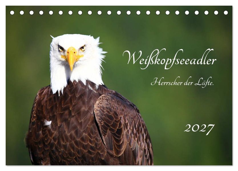 Weißkopfseeadler. Herrscher der Lüfte. 2027 (Tischkalender 2027 DIN A5 quer) CALVENDO Monatskalender
