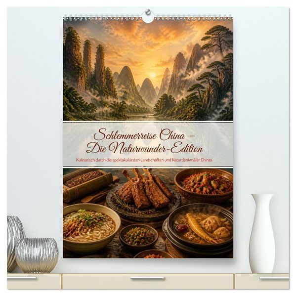 Schlemmerreise China - Die Naturwunder-Edition (hochwertiger Premium Wandkalender 2027 DIN A2 hoch) Kunstdruck in Hochglanz