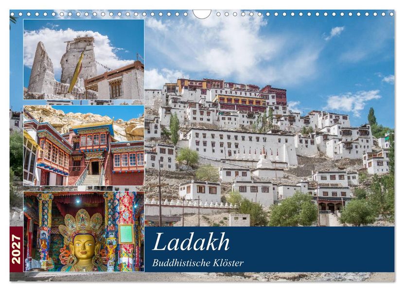 Ladakh - Buddhistische Klöster (Wandkalender 2027 DIN A3 quer) CALVENDO Monatskalender