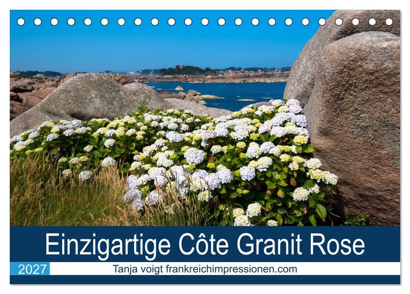 Einzigartige Côte Granit Rose (Tischkalender 2027 DIN A5 quer) CALVENDO Monatskalender