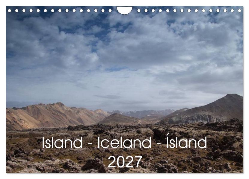 Island - Iceland - Ísland (Wandkalender 2027 DIN A4 quer) CALVENDO Monatskalender